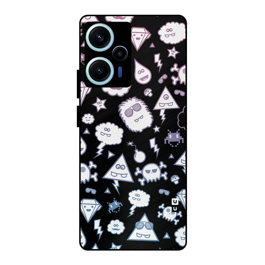 Funny Faces Metal Back Case for Poco F5