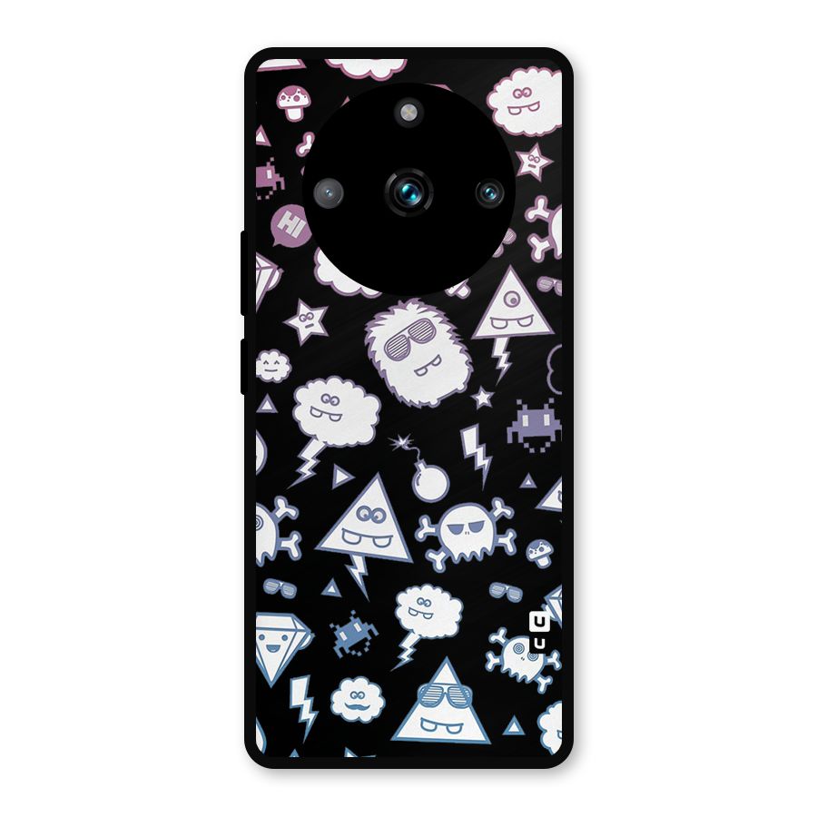 Funny Faces Metal Back Case for Realme 11 Pro
