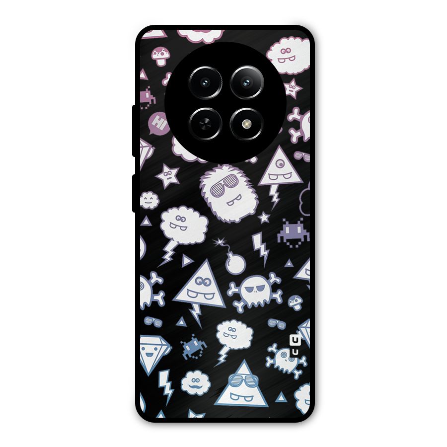 Funny Faces Metal Back Case for Realme 13
