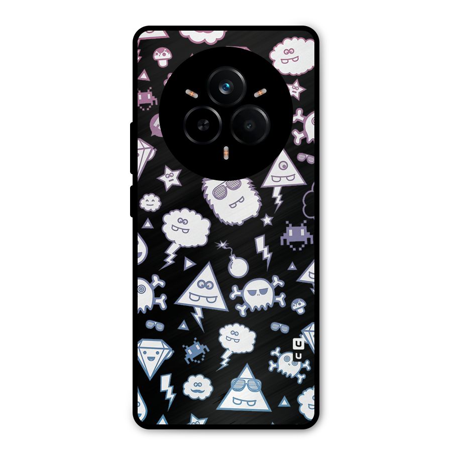 Funny Faces Metal Back Case for Realme 14 Pro