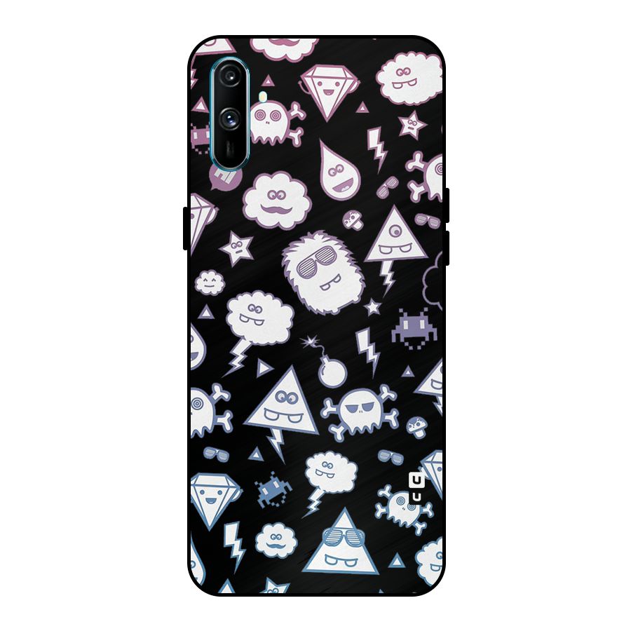 Funny Faces Metal Back Case for Realme C3