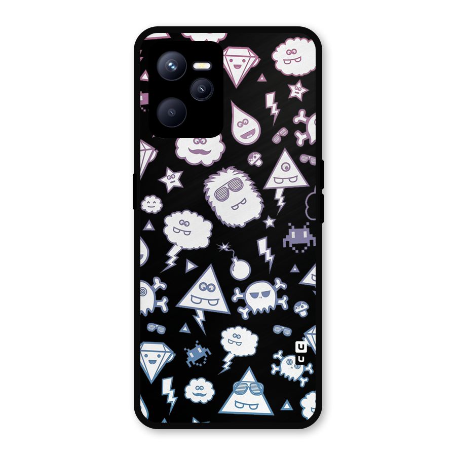 Funny Faces Metal Back Case for Realme C35