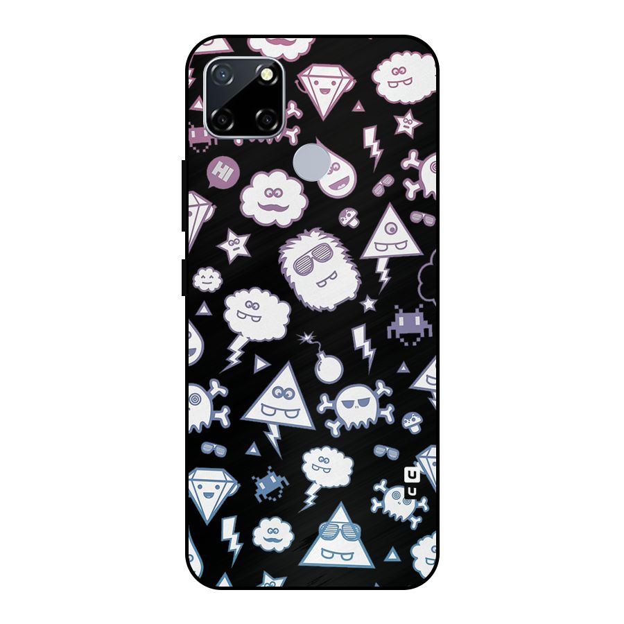 Funny Faces Metal Back Case for Realme Narzo 20