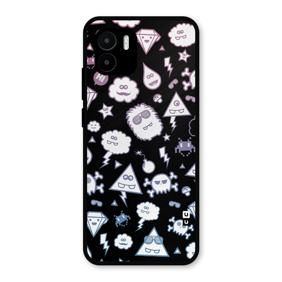 Funny Faces Metal Back Case for Redmi A2