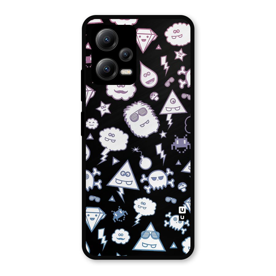Funny Faces Metal Back Case for Redmi Note 12 5G