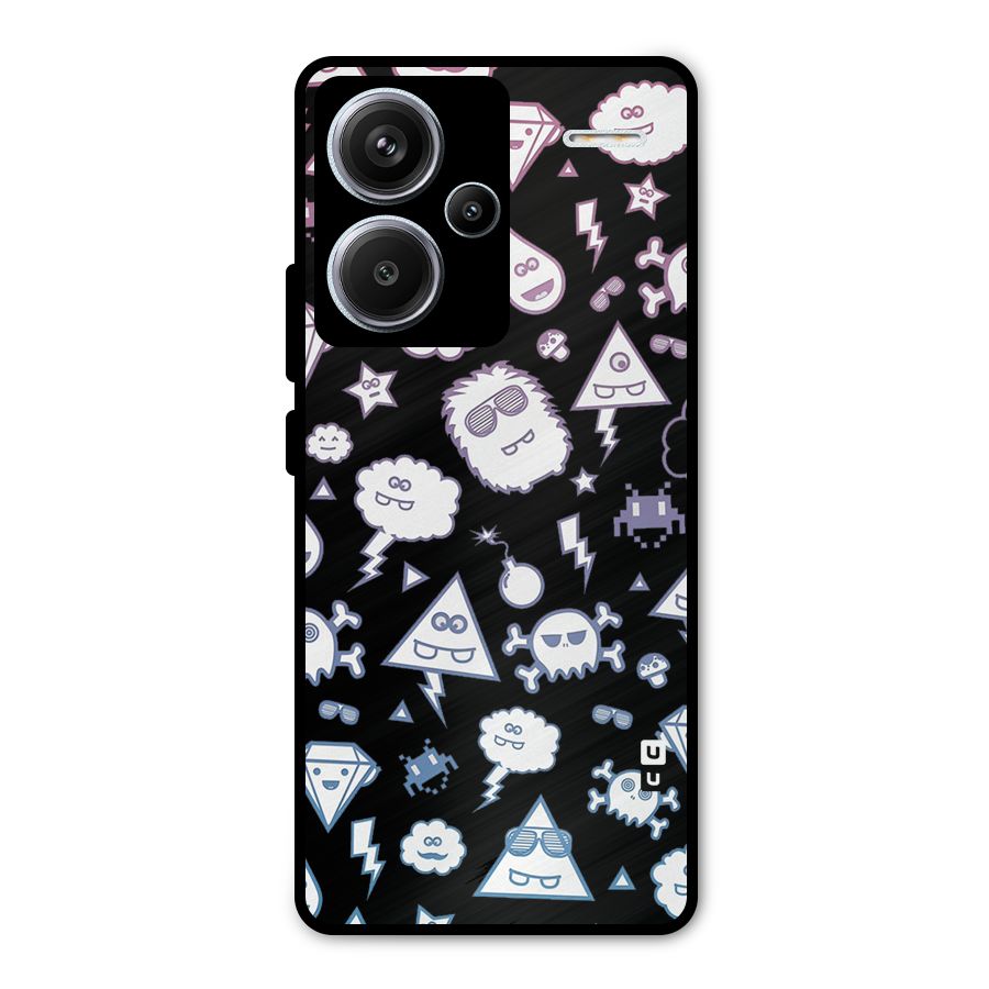 Funny Faces Metal Back Case for Redmi Note 13 Pro Plus