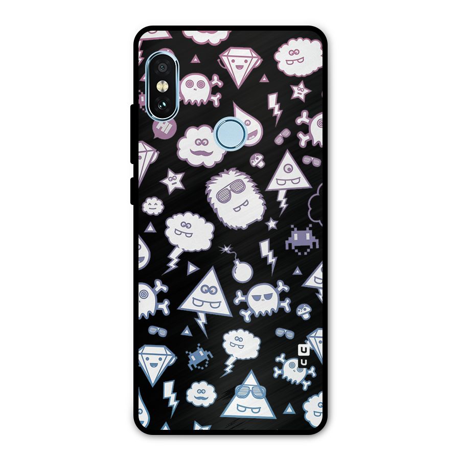 Funny Faces Metal Back Case for Redmi Note 5 Pro