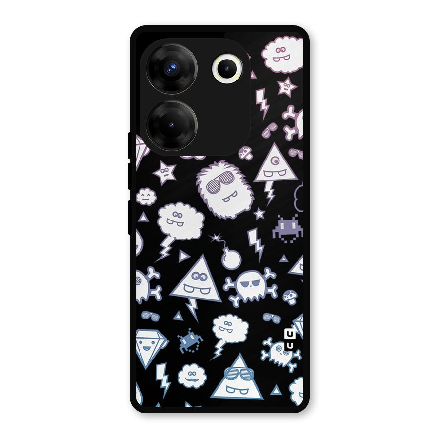 Funny Faces Metal Back Case for Tecno Camon 20 Pro