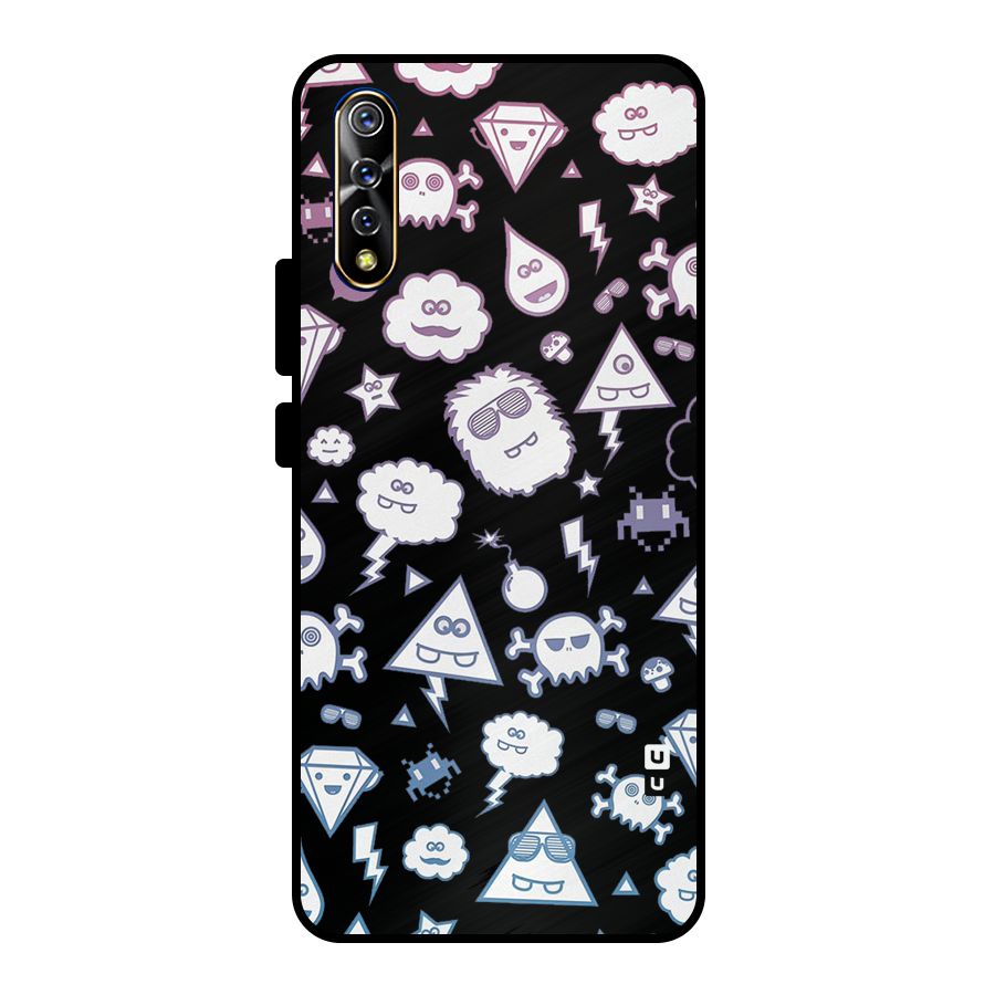 Funny Faces Metal Back Case for Vivo S1
