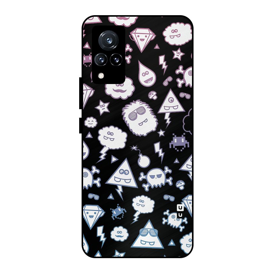 Funny Faces Metal Back Case for Vivo V21 5G