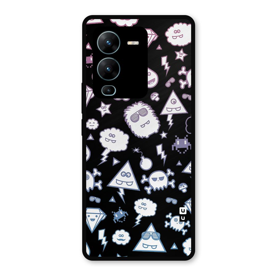 Funny Faces Metal Back Case for Vivo V25 Pro