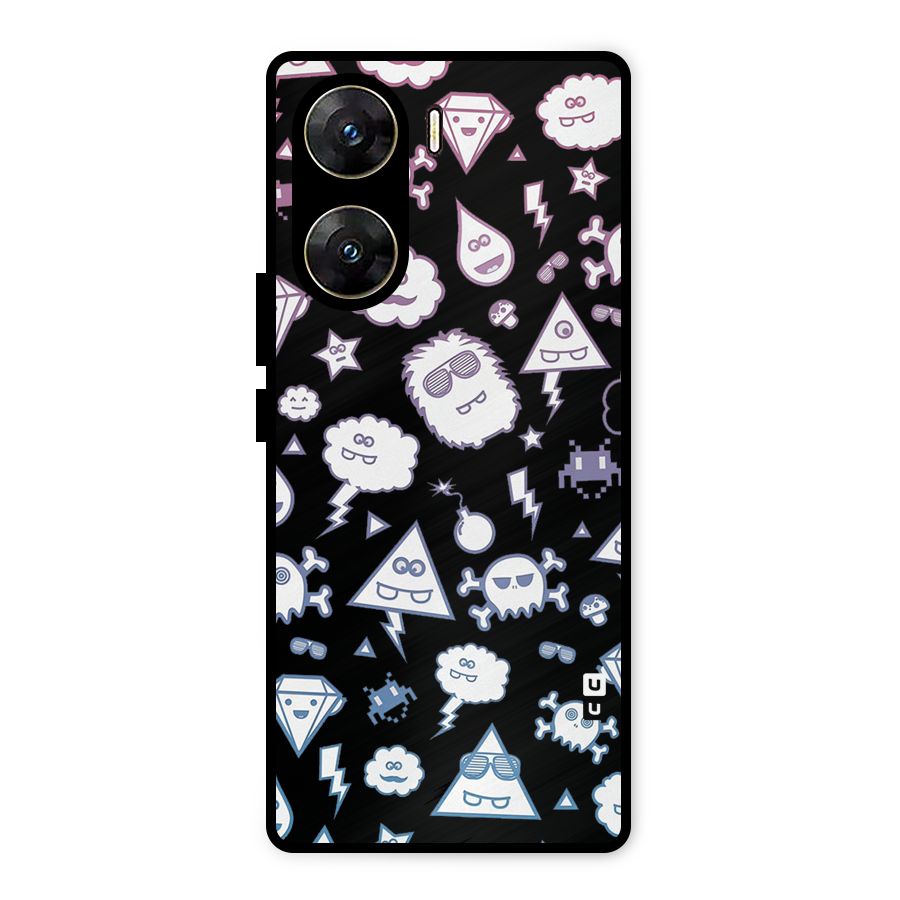 Funny Faces Metal Back Case for Vivo V29e