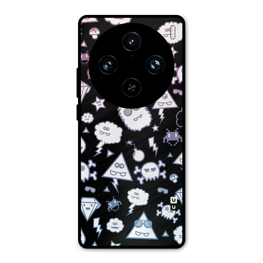 Funny Faces Metal Back Case for Vivo X100 Pro