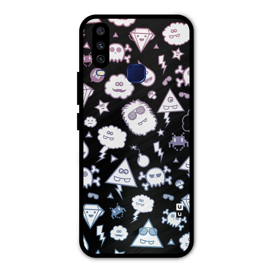 Funny Faces Metal Back Case for Vivo Y15