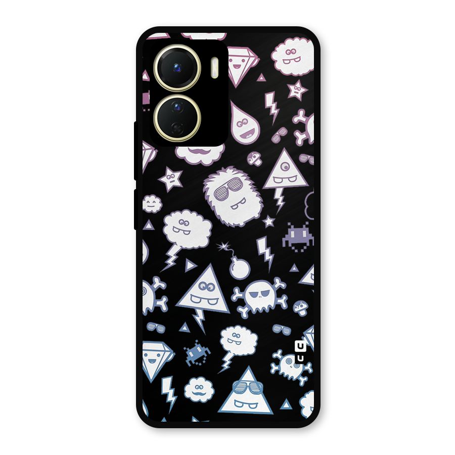 Funny Faces Metal Back Case for Vivo Y16