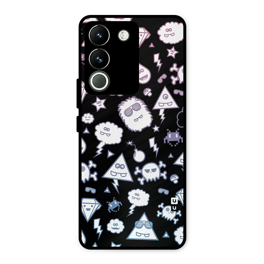 Funny Faces Metal Back Case for Vivo Y200