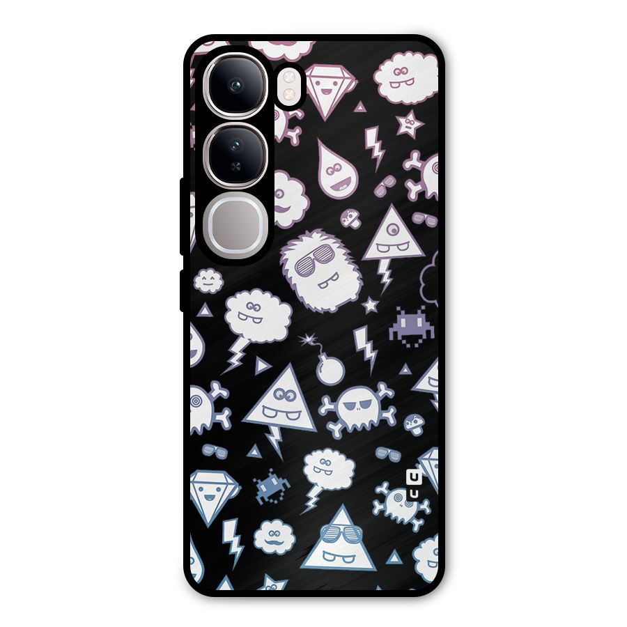 Funny Faces Metal Back Case for Vivo Y300