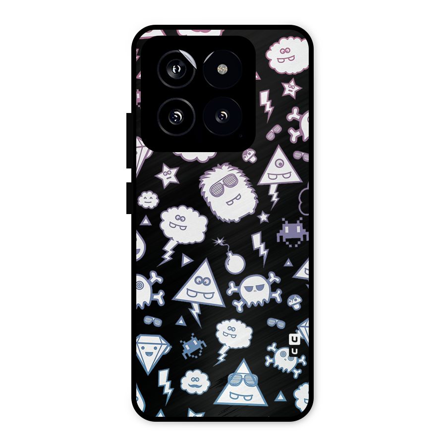 Funny Faces Metal Back Case for Xiaomi 14
