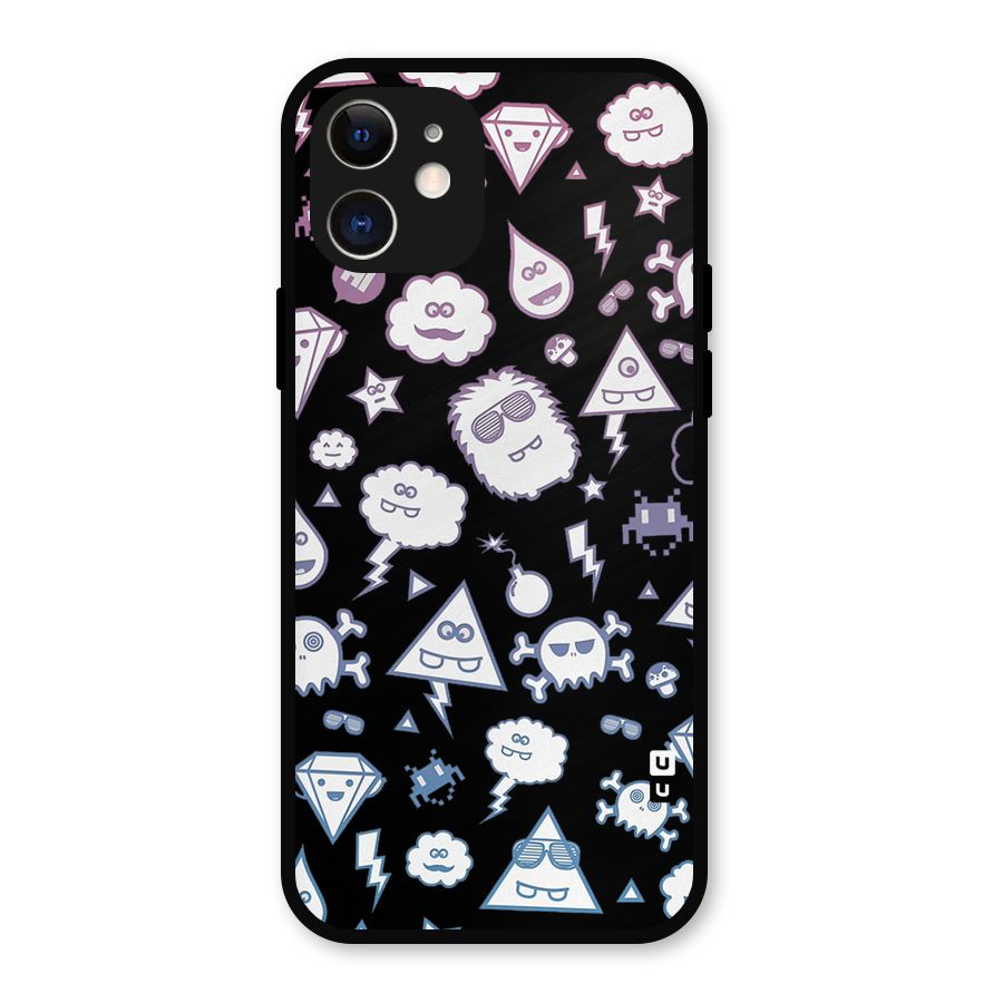 Funny Faces Metal Back Case for iPhone 12