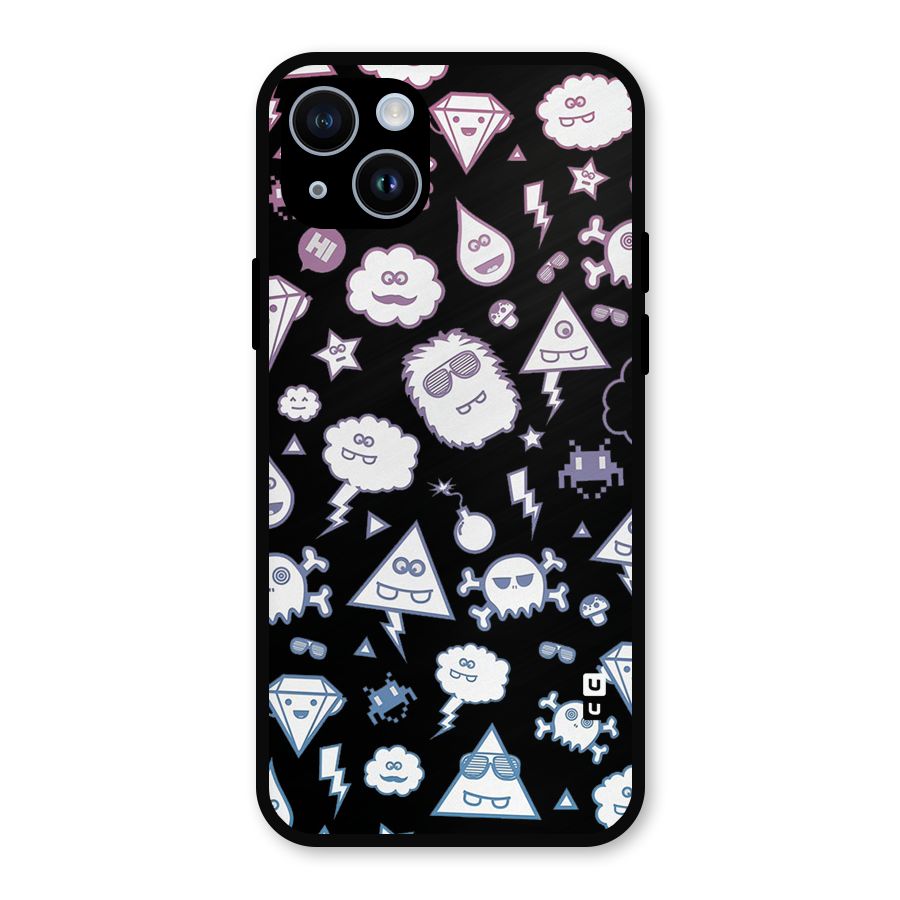 Funny Faces Metal Back Case for iPhone 14