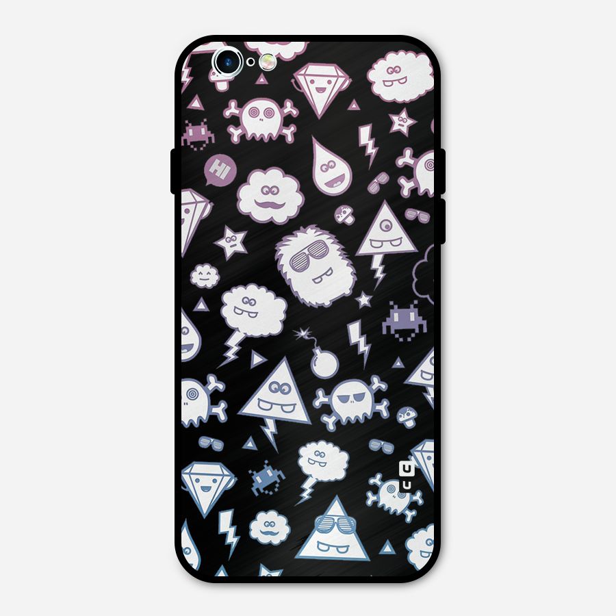 Funny Faces Metal Back Case for iPhone 6 6s