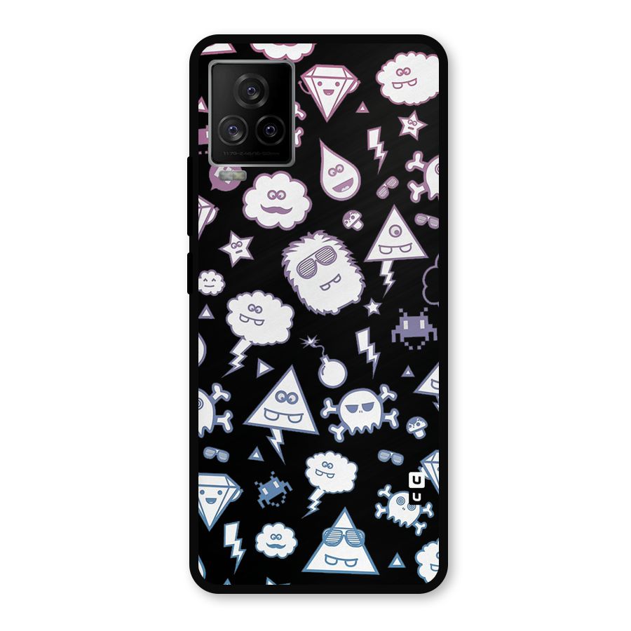 Funny Faces Metal Back Case for iQOO 7 Legend 5G