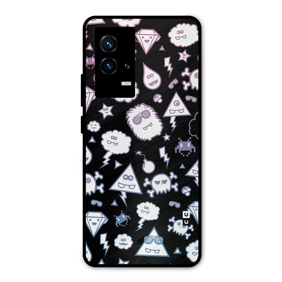 Funny Faces Metal Back Case for iQOO 9 5G