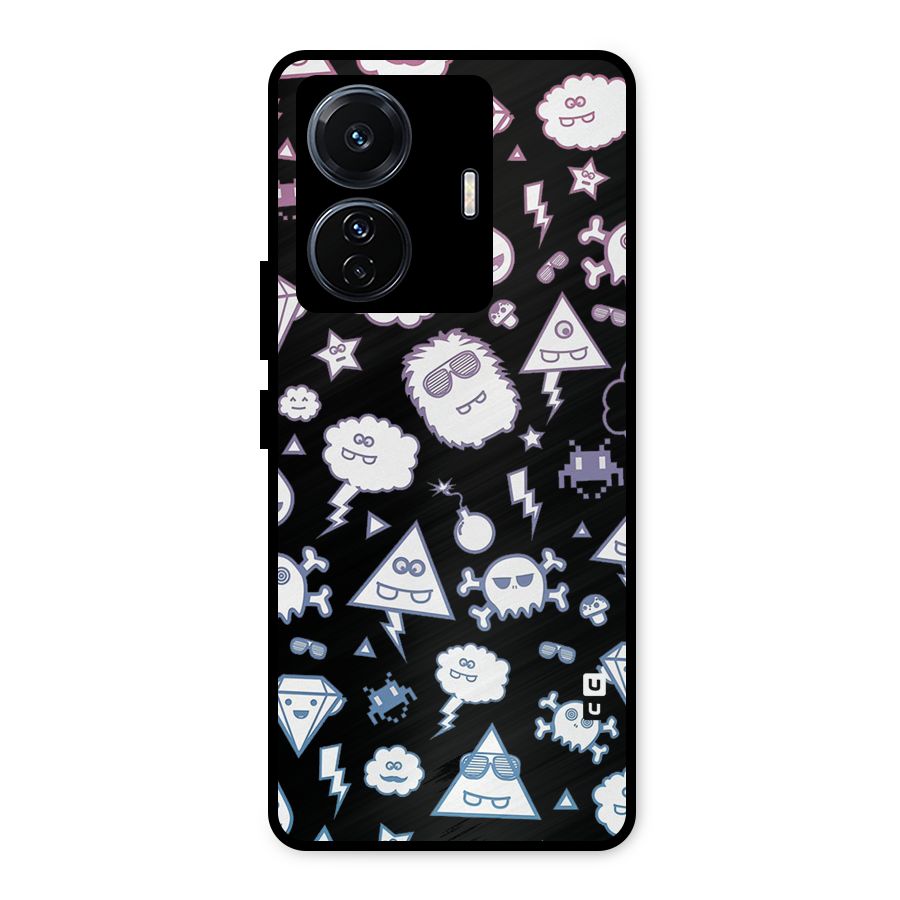 Funny Faces Metal Back Case for iQOO Z6