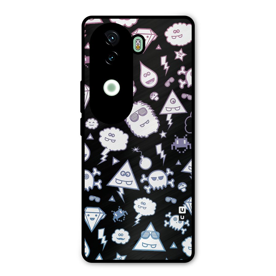 Funny Faces Metal Back Case for iQOO Z9s