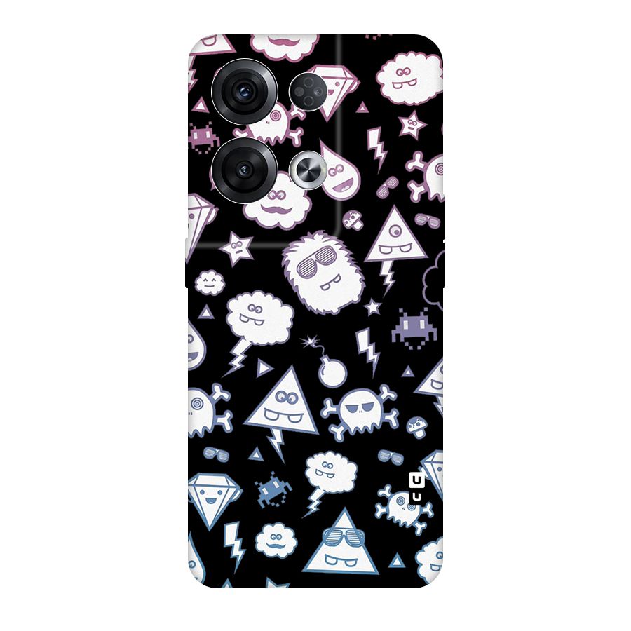 Funny Faces Original Polycarbonate Back Case for Oppo Reno8 Pro 5G