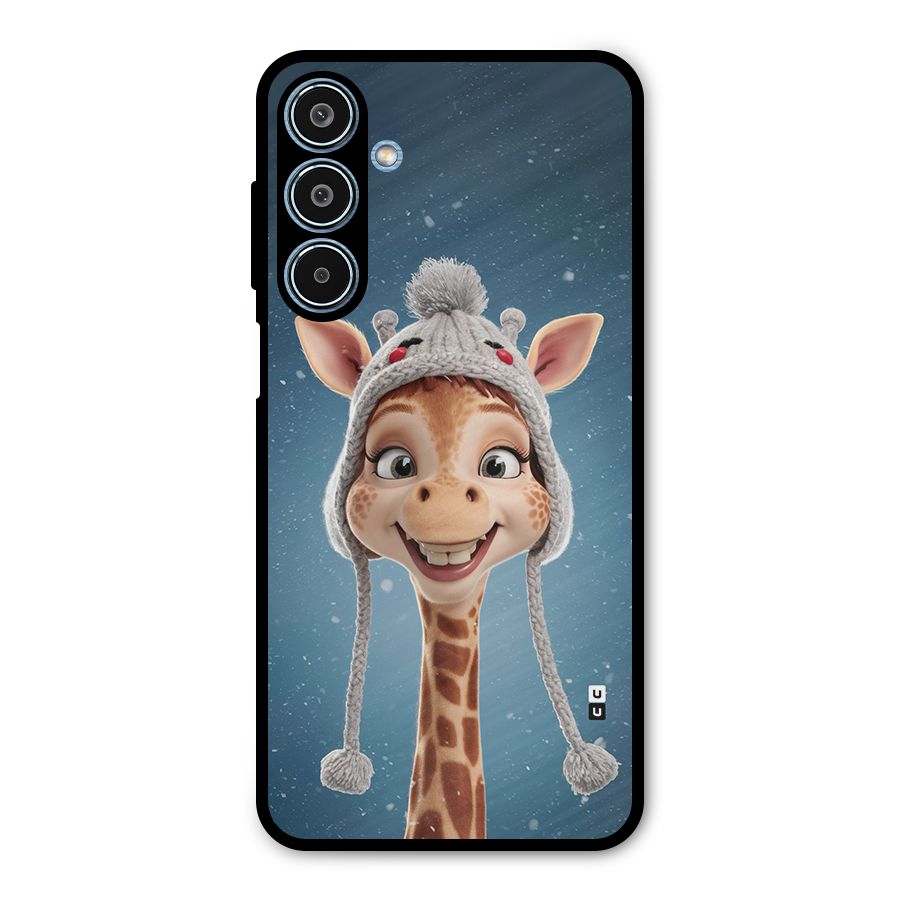 Funny Giraffe Metal Back Case for Galaxy M35