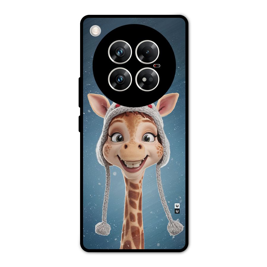 Funny Giraffe Metal Back Case for Infinix Zero 40 5G