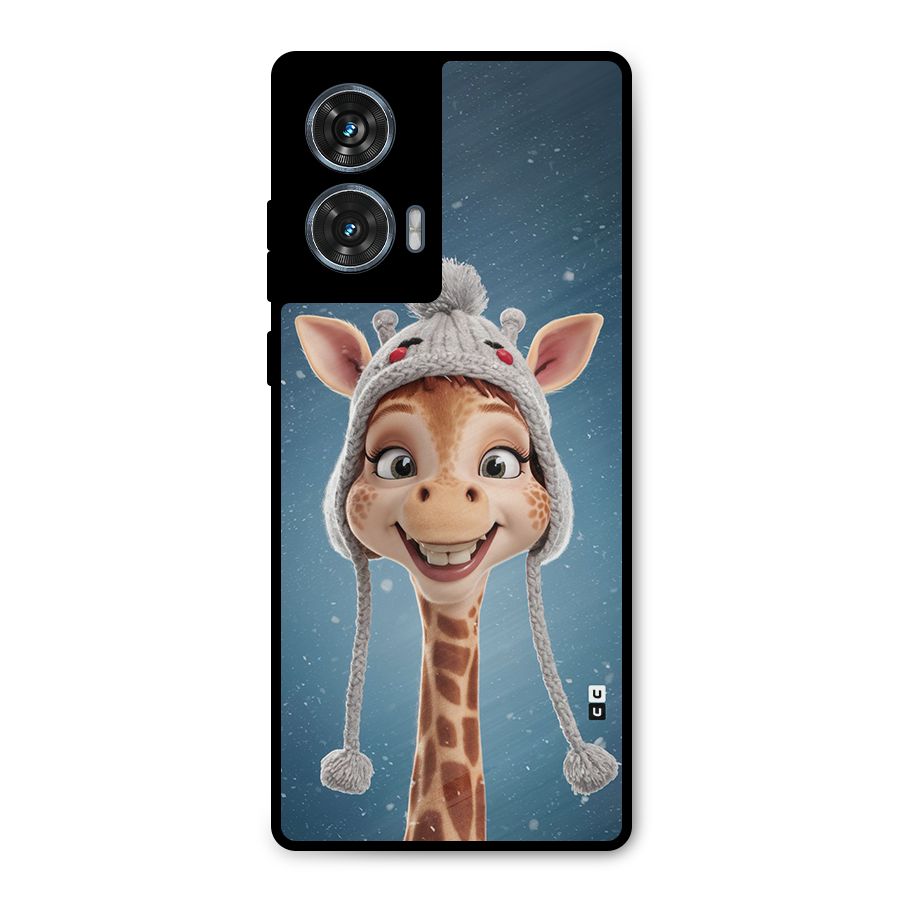 Funny Giraffe Metal Back Case for Motorola Edge 50 Fusion