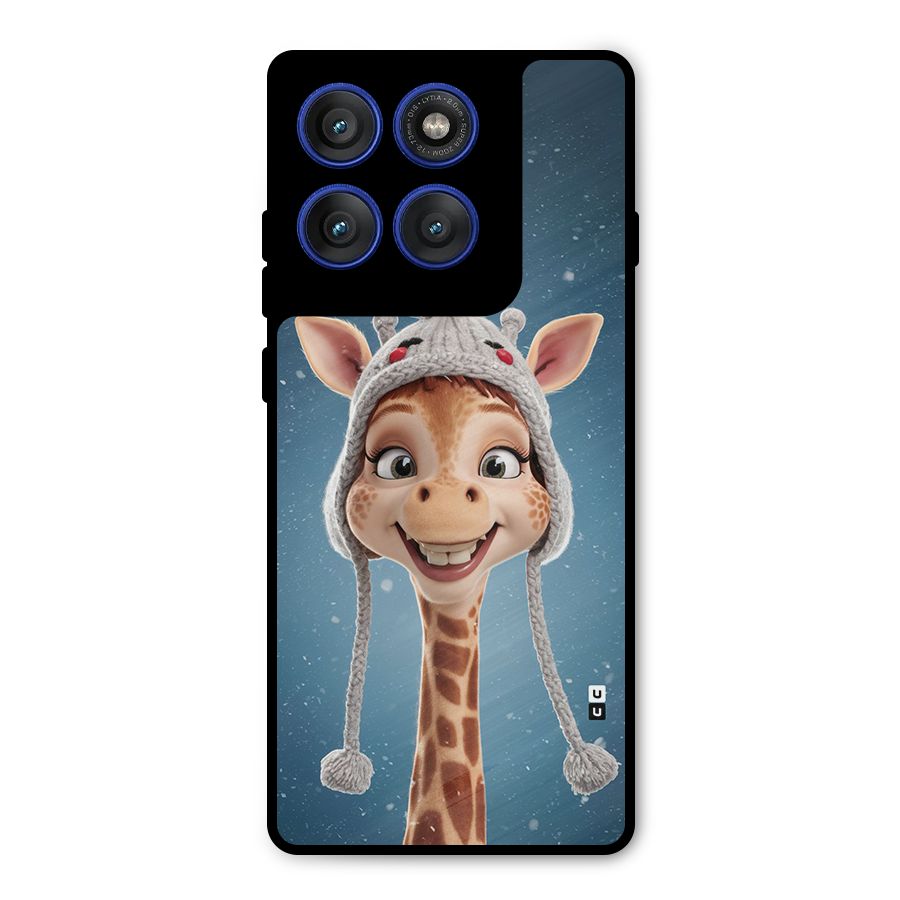 Funny Giraffe Metal Back Case for Motorola Edge 60 Pro