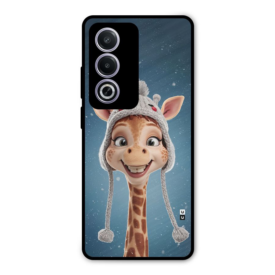 Funny Giraffe Metal Back Case for Oppo A3 Pro