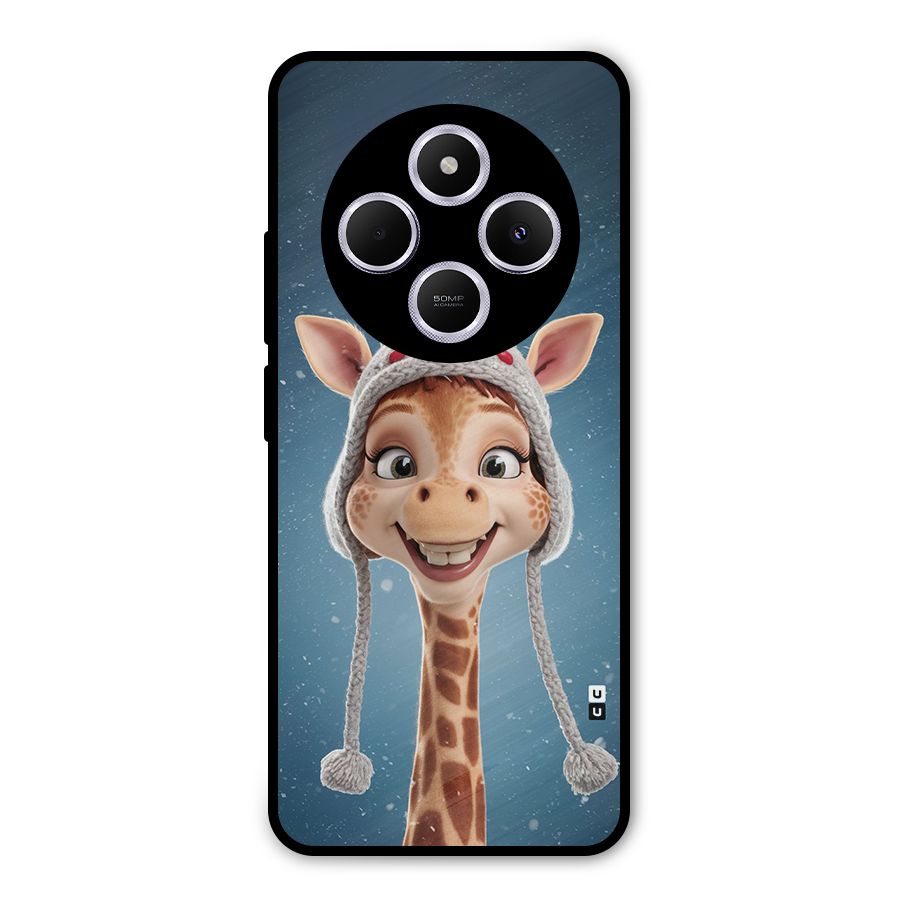 Funny Giraffe Metal Back Case for Redmi 14C