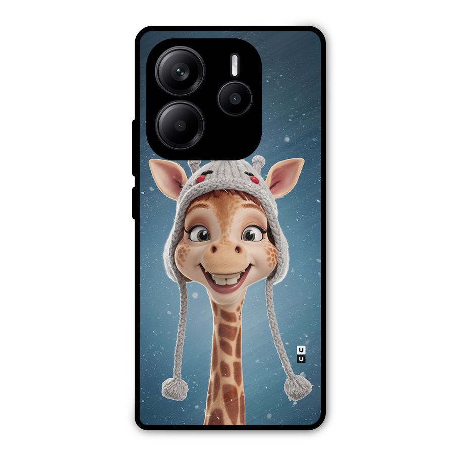 Funny Giraffe Metal Back Case for Redmi Note 14 5G