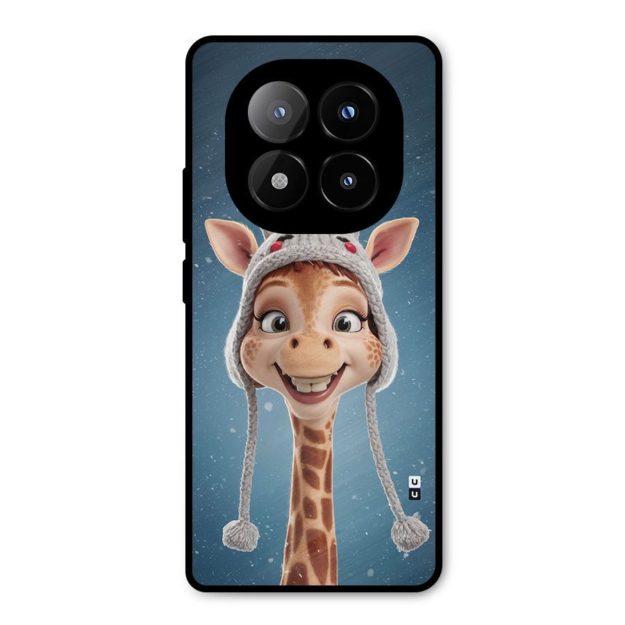 Funny Giraffe Metal Back Case for Redmi Note 14 Pro Plus 5G