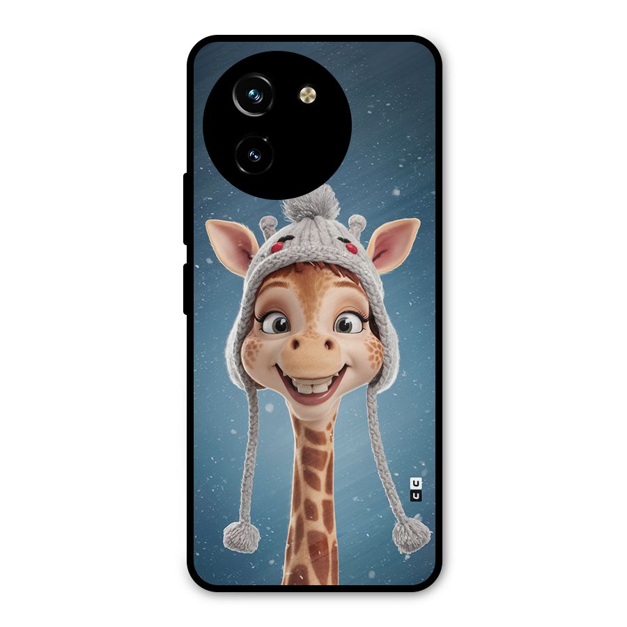 Funny Giraffe Metal Back Case for Vivo T3x