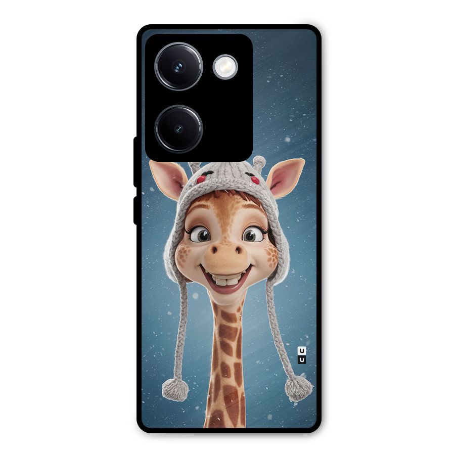 Funny Giraffe Metal Back Case for Vivo Y300 Plus