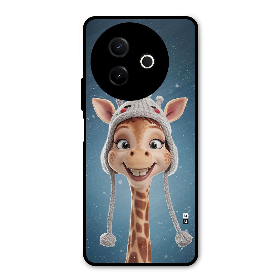 Funny Giraffe Metal Back Case for Vivo Y39