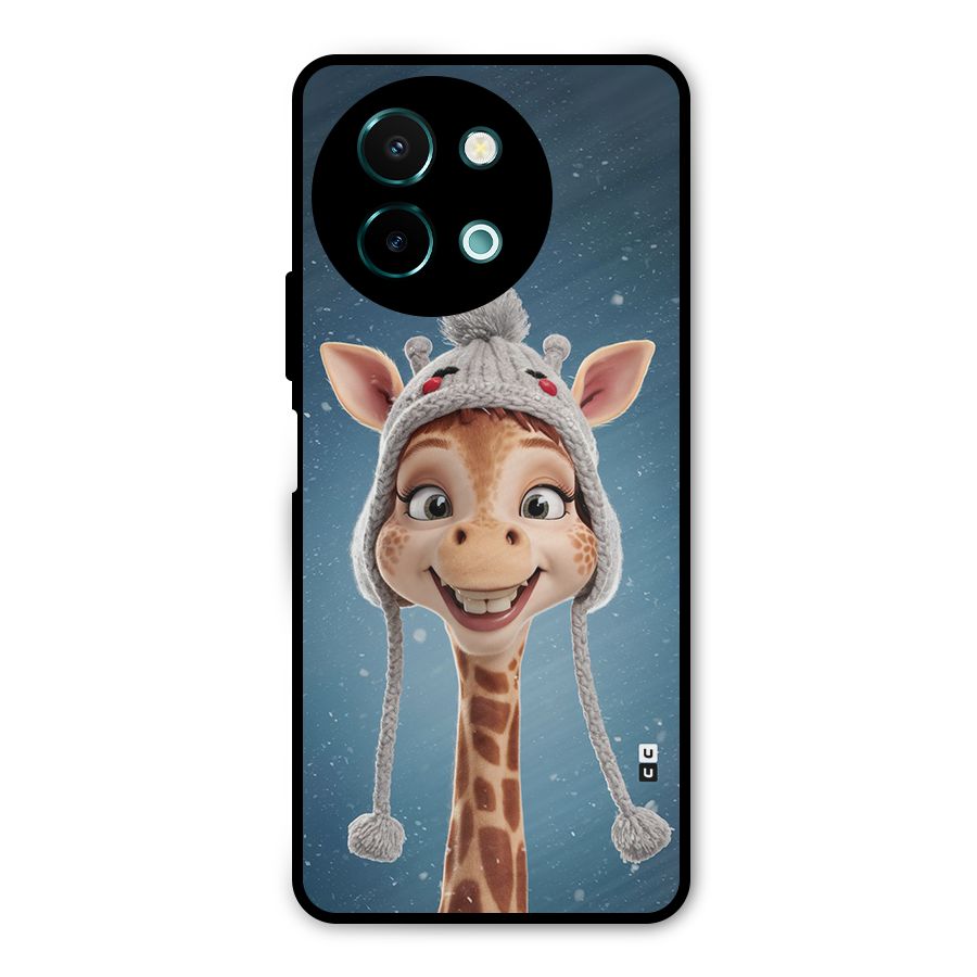 Funny Giraffe Metal Back Case for Vivo Y58