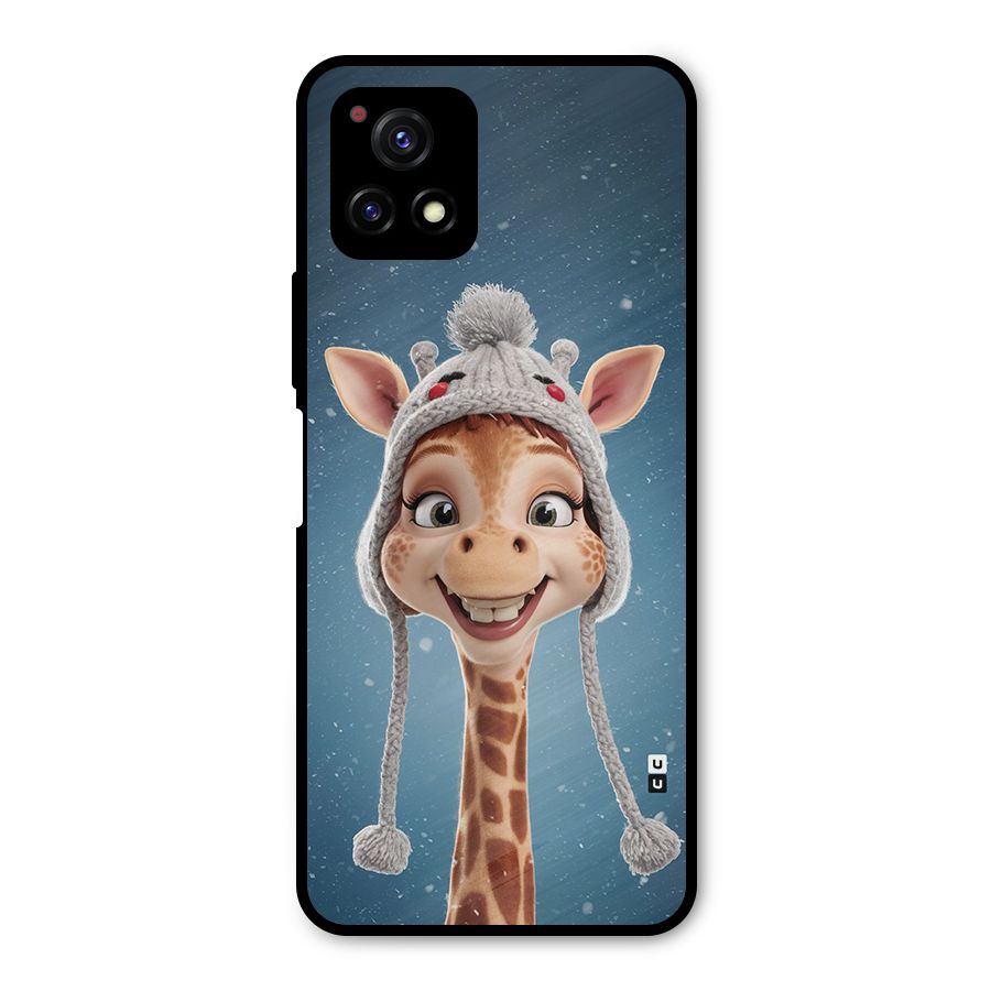 Funny Giraffe Metal Back Case for Vivo Y72 5G