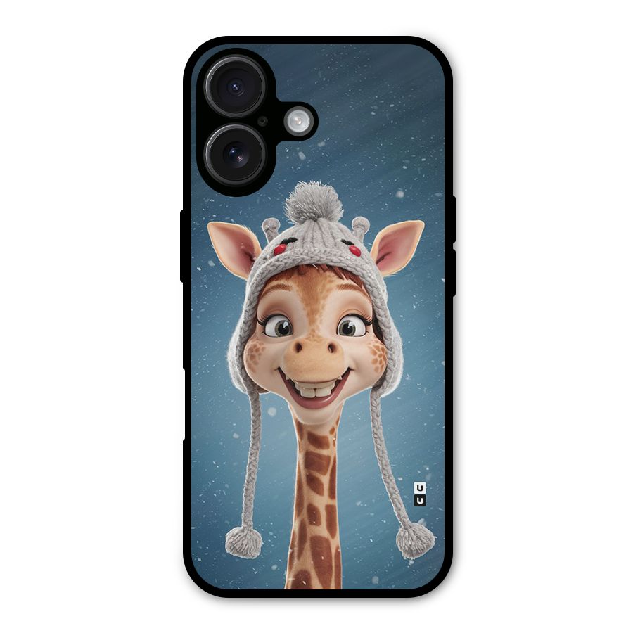 Funny Giraffe Metal Back Case for iPhone 16