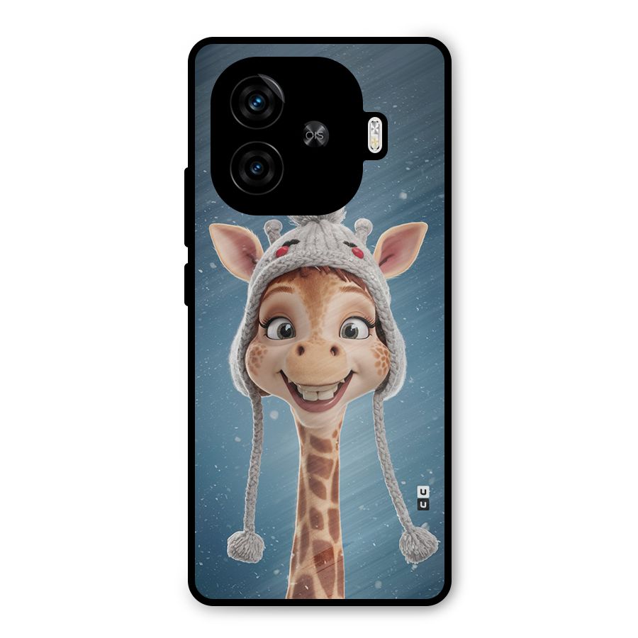 Funny Giraffe Metal Back Case for iQOO Z9 Turbo