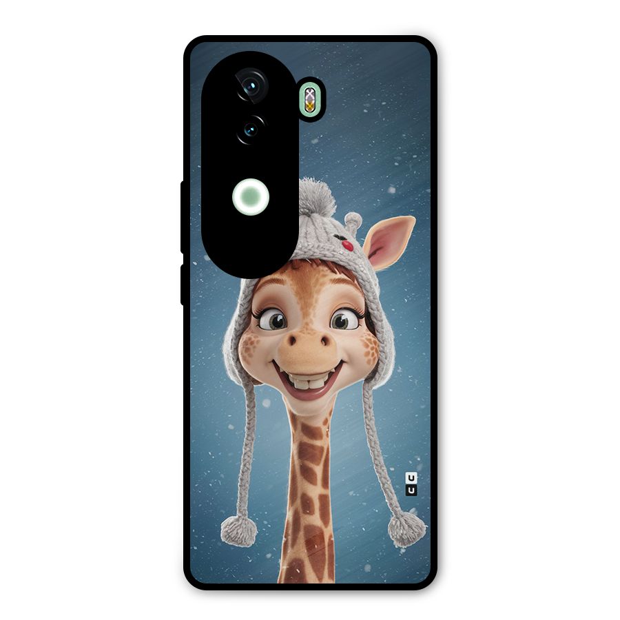 Funny Giraffe Metal Back Case for iQOO Z9s