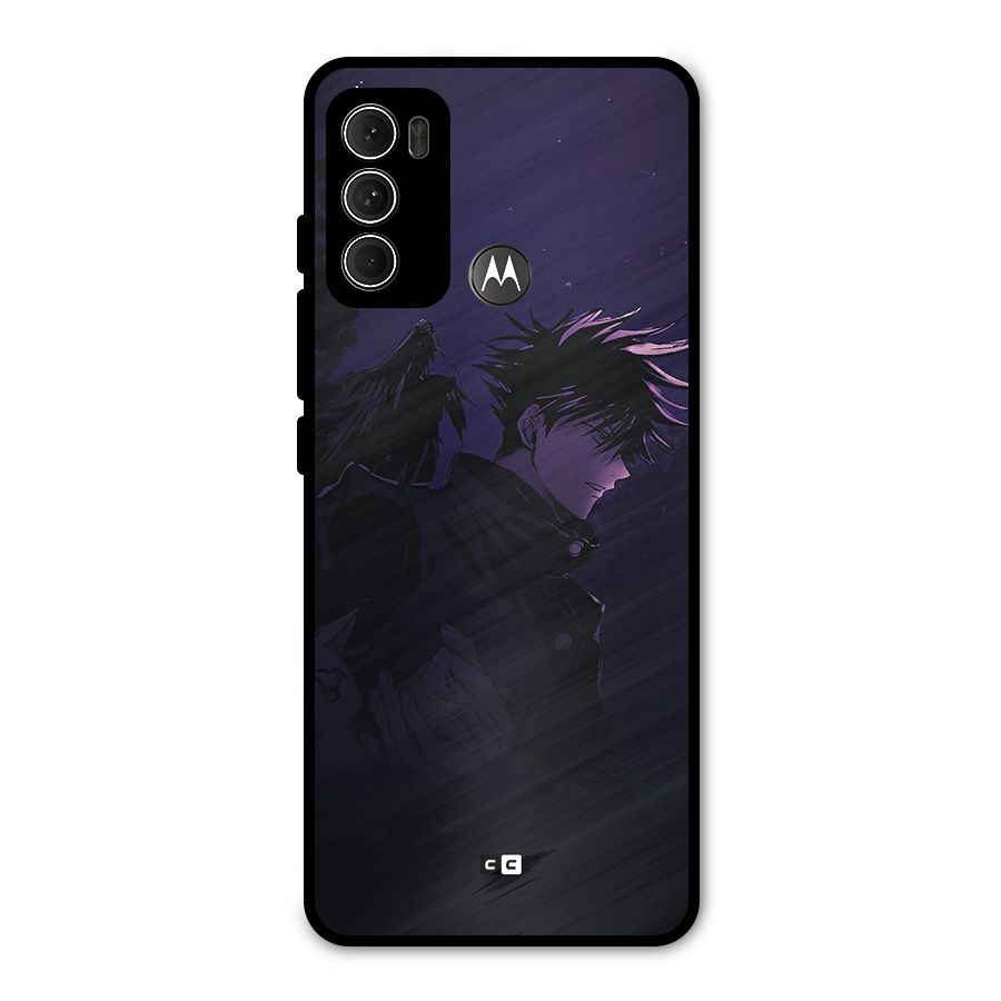 Fushiguro Demon Crows Metal Back Case for Moto G60
