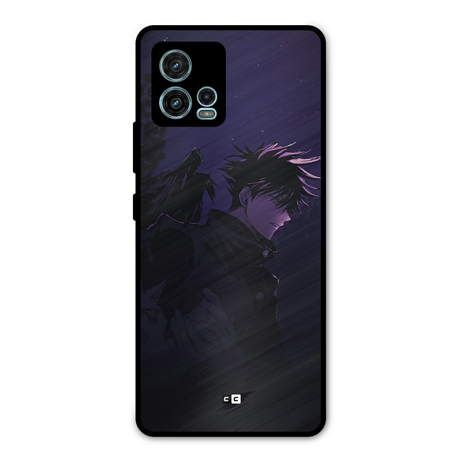 Fushiguro Demon Crows Metal Back Case for Moto G72