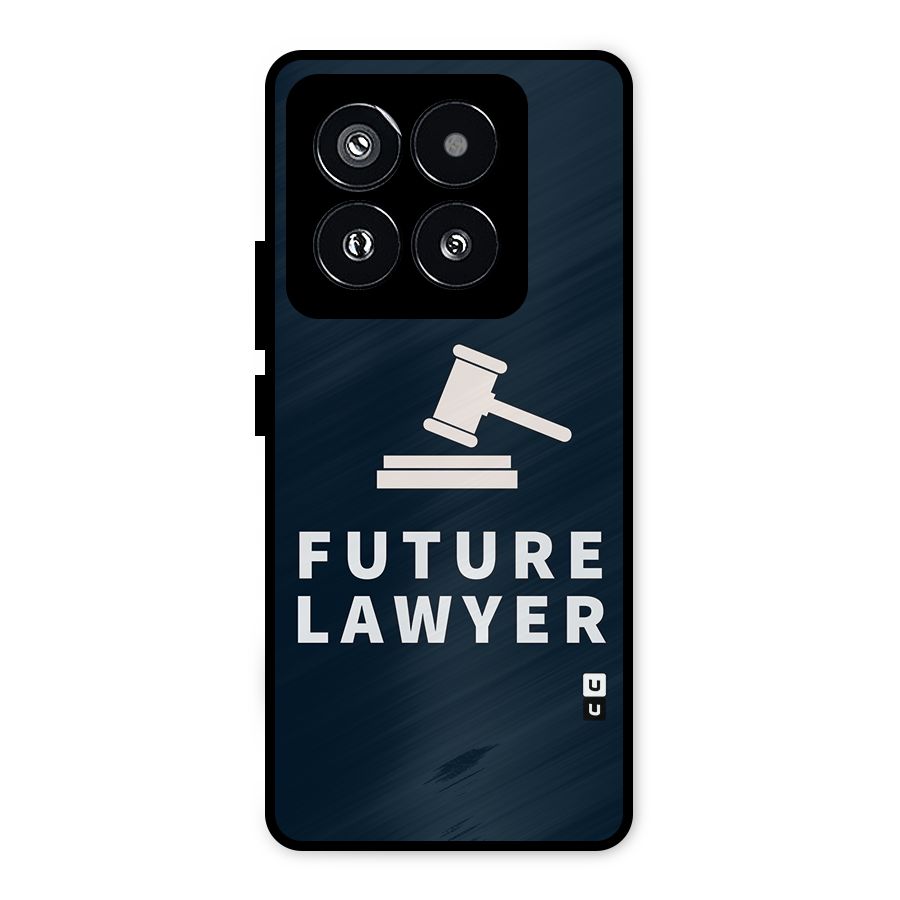 Future Lawyer Metal Back Case for Xiaomi 14 Pro