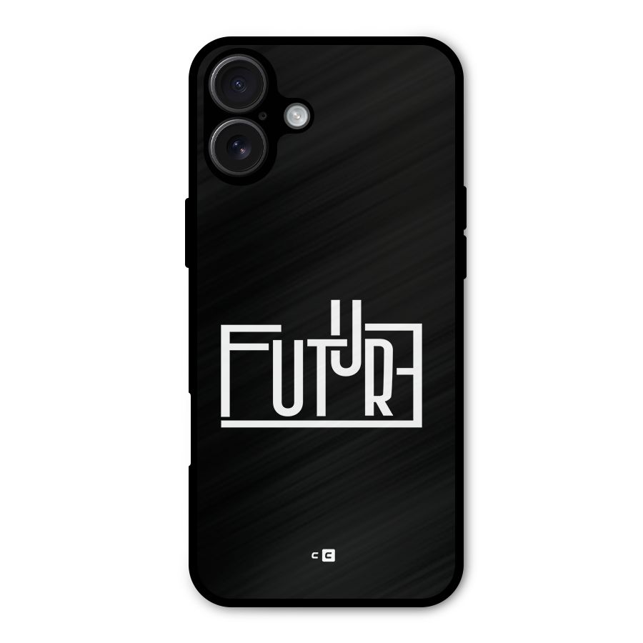 Future Type Metal Back Case for iPhone 16 Plus